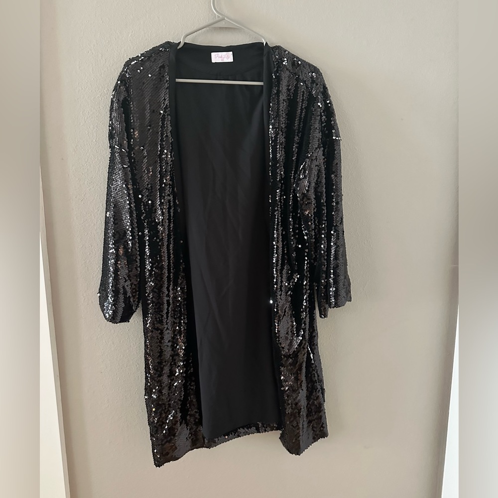 Pink lily sequin kimono size XS
